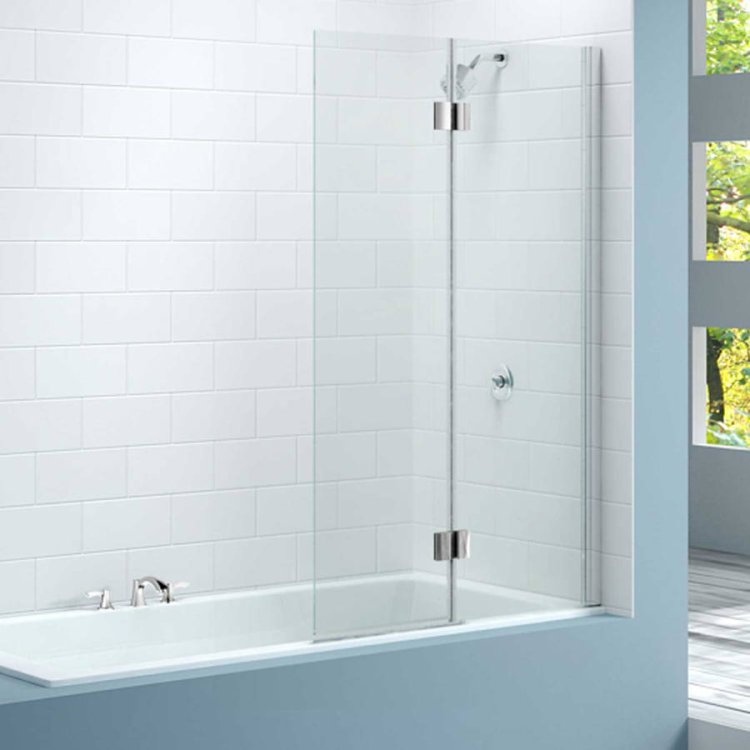 Merlyn 2 Panel Hinged Right Hand Bath Screen 900 x 1500mm