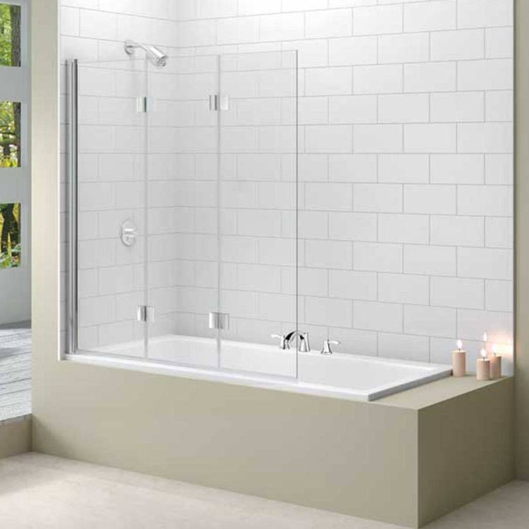 Merlyn 3 Panel Folding Bath Screen 1400 x 1500mm