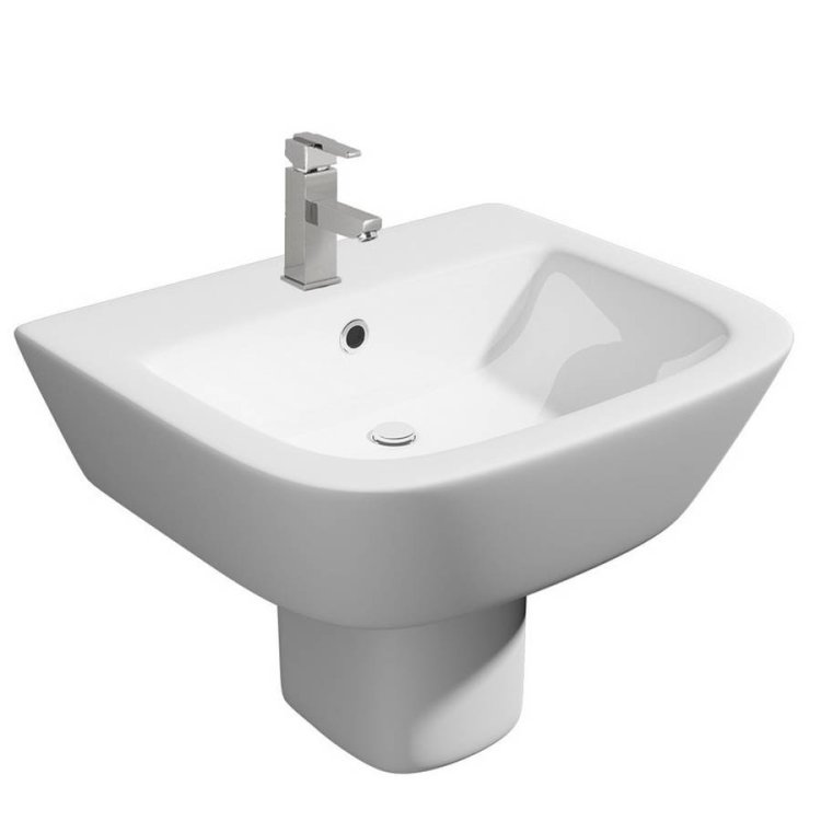 Kartell-Project-Square-550mm-Basin-&-Semi-Pedestal