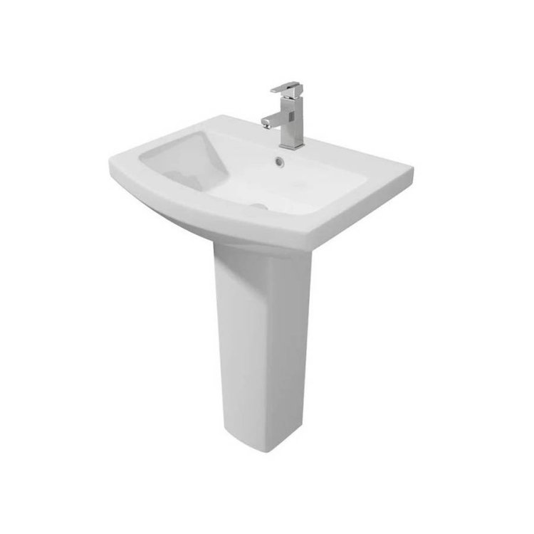 Kartell Trim 550mm 1 Tap Hole Basin & Pedestal