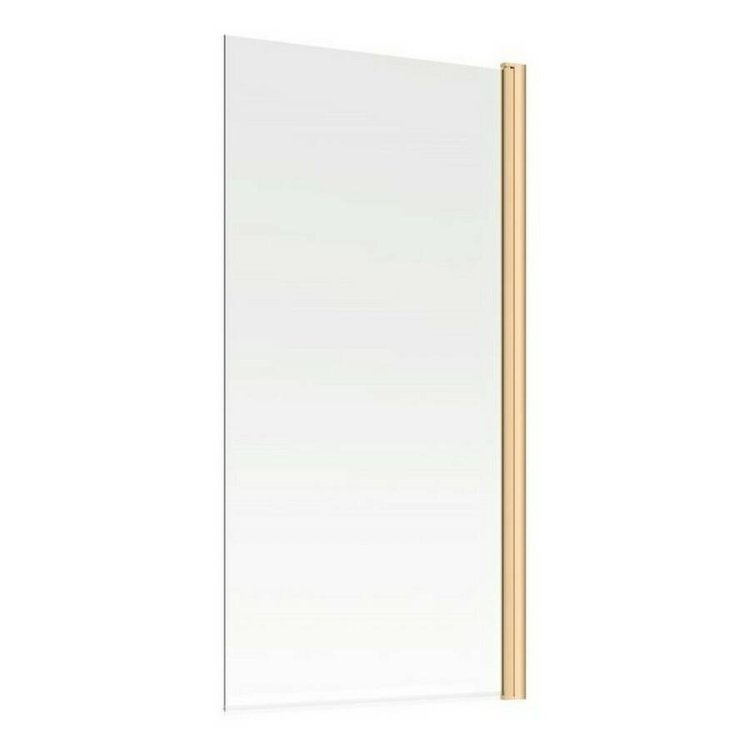 Ajax Brushed Brass Single Straight Bath Screen