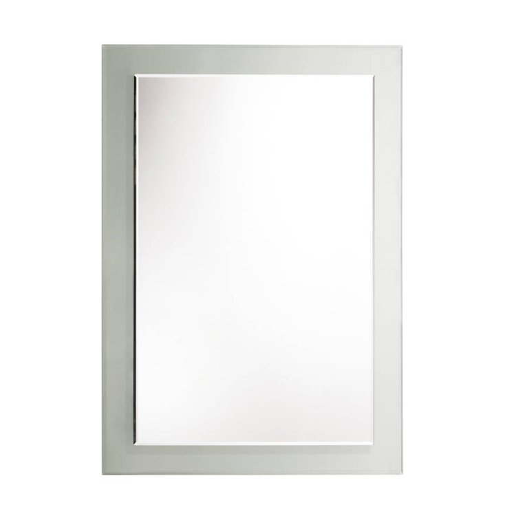 Roper Rhodes Level 495 x 710mm Bevelled Glass Mirror with Clear Frame