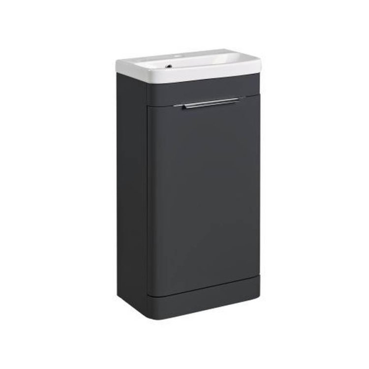 Roper Rhodes System 450mm Gloss Dark Clay Freestanding Cloakroom Basin Unit