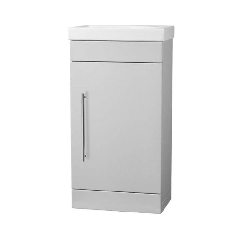 Roper Rhodes Scheme 450mm Gloss Light Grey Freestanding Basin Unit