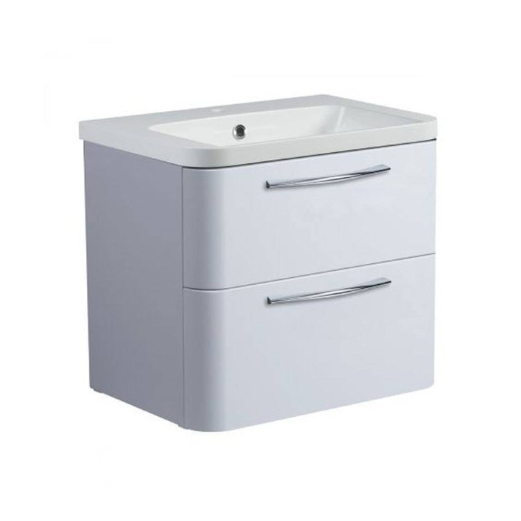 Roper-Rhodes-System-600mm-Gloss-Light-Grey-Wall-Mounted-Basin-Unit-with-Double-Drawer