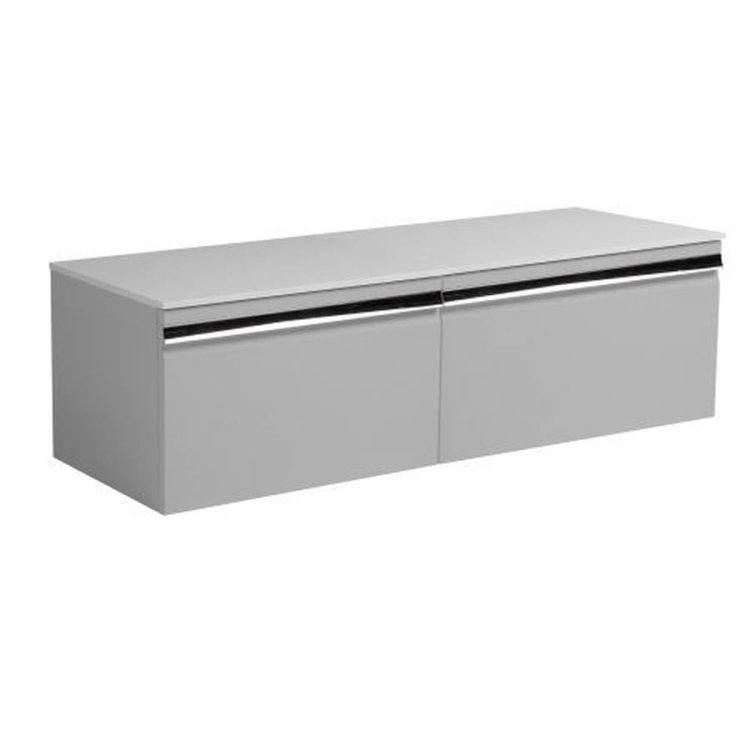 Roper Rhodes Pursuit 1200mm Gloss Light Grey Wall Mounted Unit & Worktop