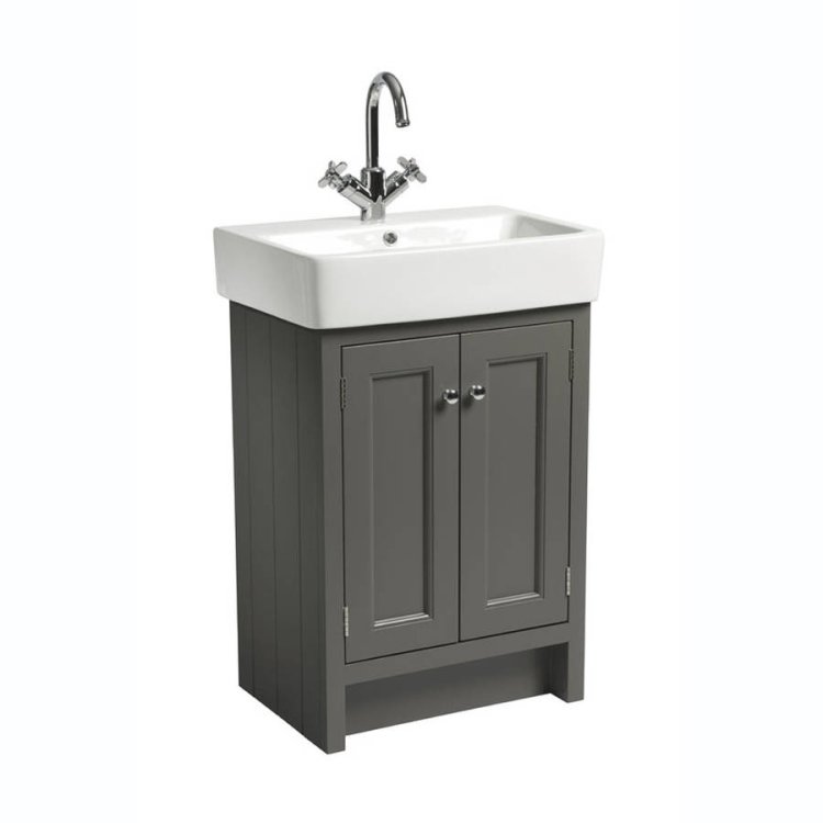 Roper Rhodes Hampton 575mm Pewter Freestanding Vanity Unit & Basin