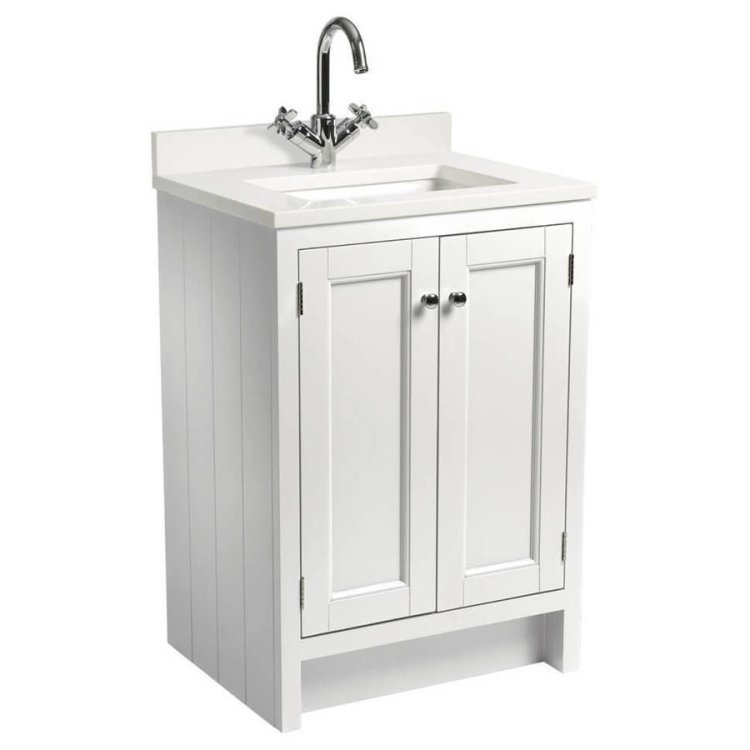 Roper Rhodes Hampton 600mm Chalk White Vanity Unit with Underslung Basin