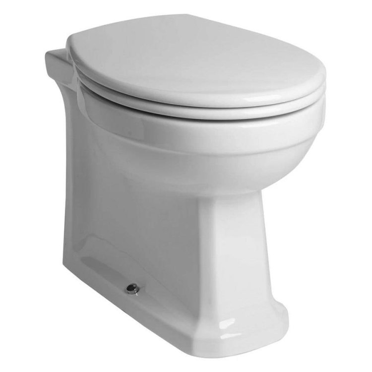 Roper Rhodes Harrow Back to Wall WC & Soft Close Gloss White Wooden Seat