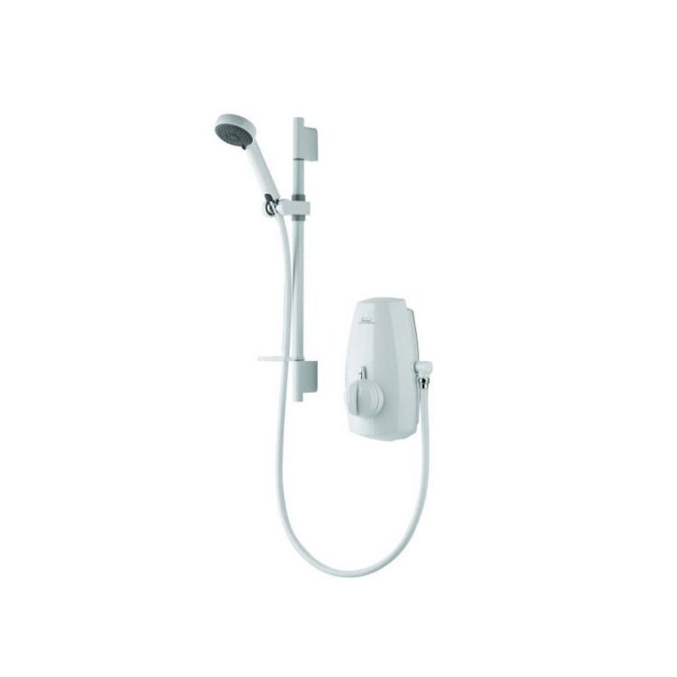 Aqualisa Aquastream Thermostatic Mixer Shower with Adjustable Head - White