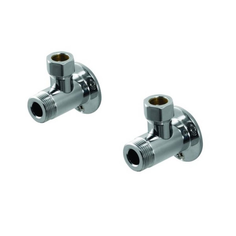 Aqualisa Chrome Exposed Pipe Fittings Pair-1