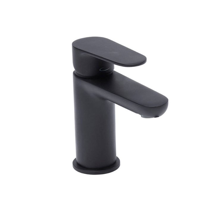 Tavistock Zero Black Basin Mixer with Click Waste