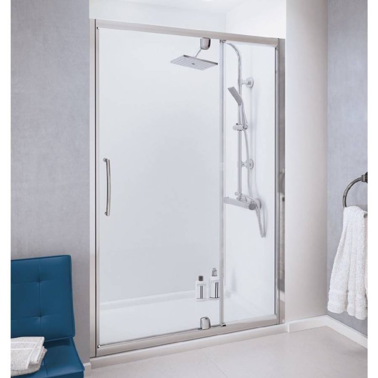 Lakes Classic 1100mm Semi-Framed Pivot Door with In-Line Panel