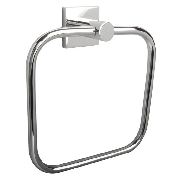 Miller Atlanta Square Chrome Towel Ring