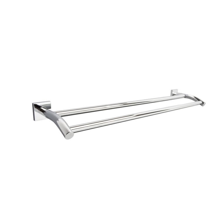 Miller Atlanta 645mm Chrome Double Towel Rail