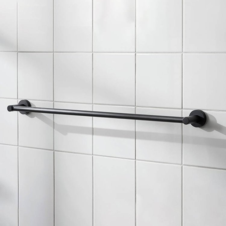 Miller Atlanta 645mm Matt Black Towel Rail