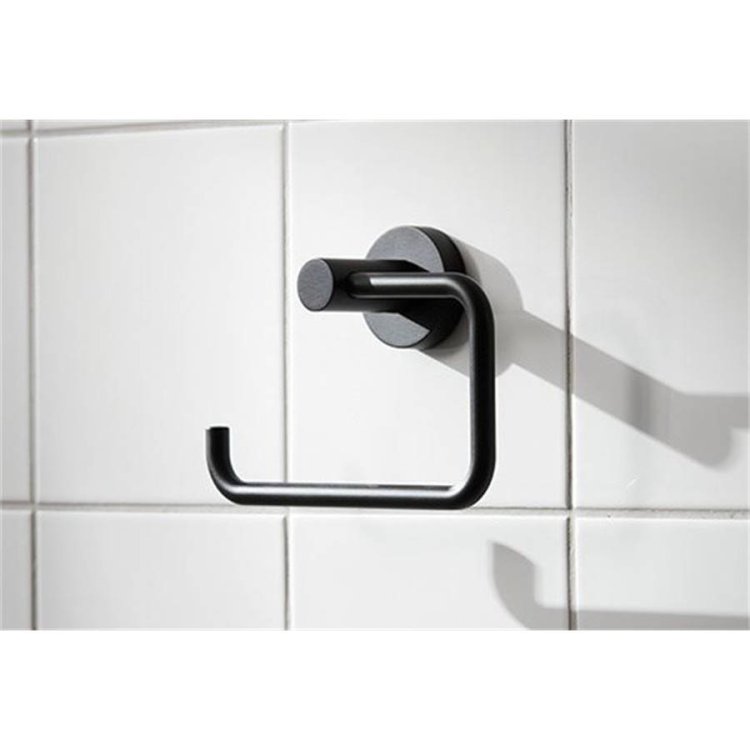 Miller Bond Matt Black Toilet Roll Holder