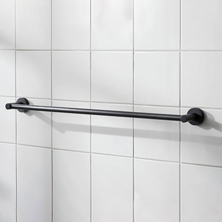 Miller Bond Matt Black 645mm Single Towel Rail