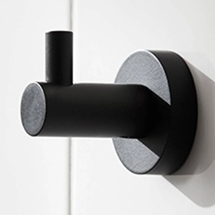 Miller Bond Matt Black Single Robe Hook