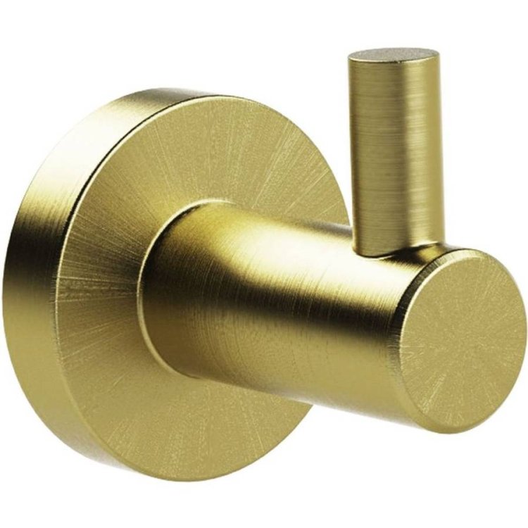 Miller Bond Brushed Brass Single Robe Hook