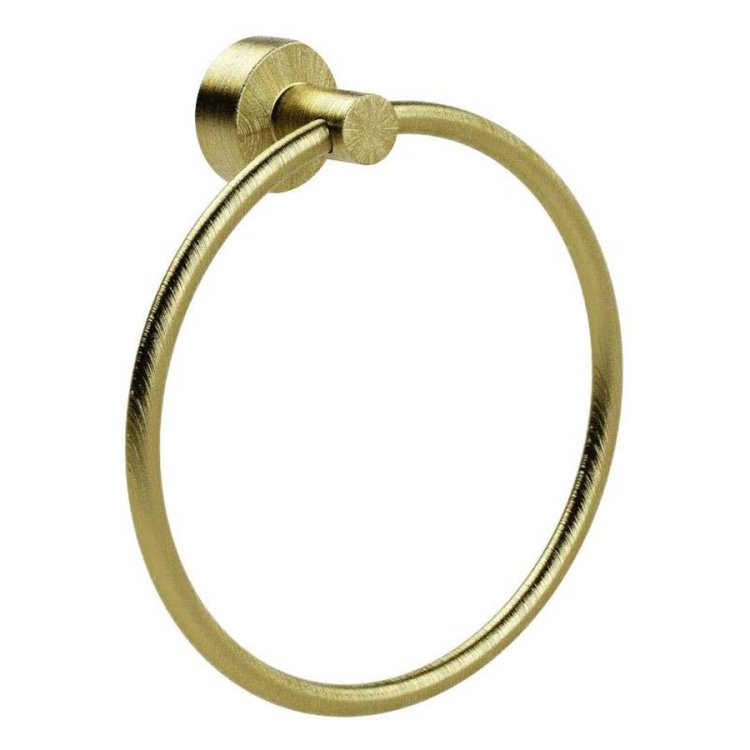 Miller Bond Brushed Brass Towel Ring