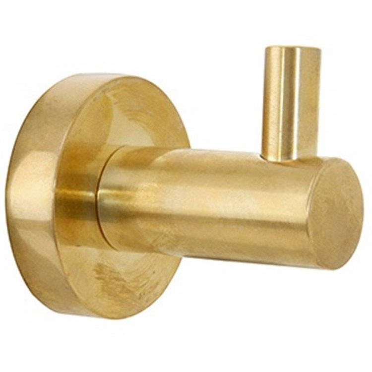 Miller Bond Polished Brass Single Robe Hook