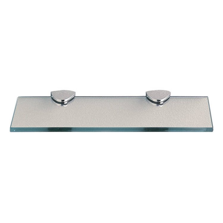 Miller Classic 600mm Clear Glass Shelf & Chrome Brackets - 8mm Glass