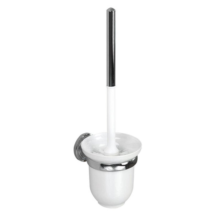 Miller Oslo Toilet Brush Set - White & Chrome