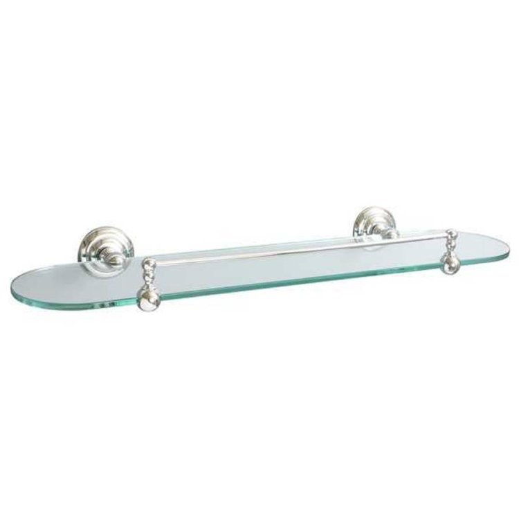 Miller Richmond 500mm Hardened Glass Shelf with Chrome Guard Rail