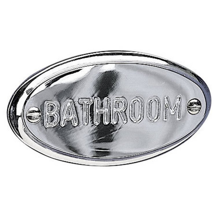 Miller Stockholm Chrome Classic Bathroom Sign