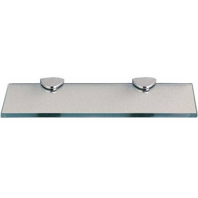 Miller Classic 500mm Clear Glass Shelf & Chrome Brackets - 8mm Glass