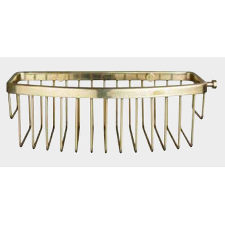 Miller Classic Polished Brass Gluable D Shaped Shower Basket