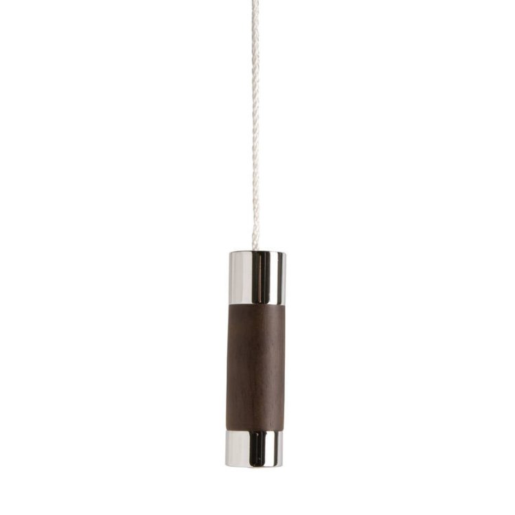 Miller Classic Cylindrical Light Pull - Chrome & Solid Dark Oak