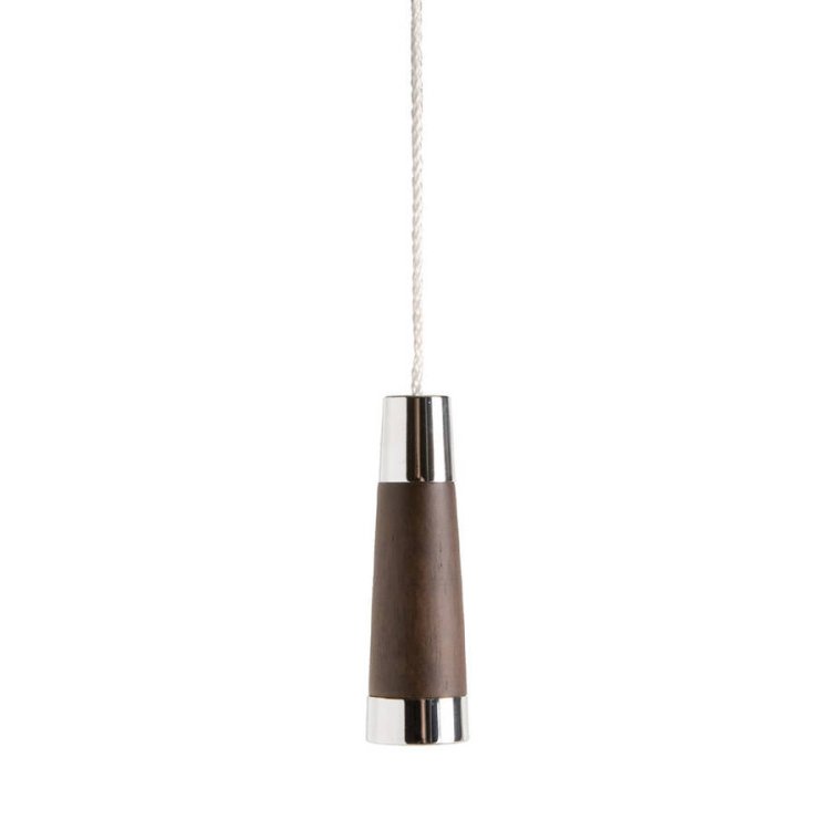 Miller Classic Conical Light Pull - Chrome & Solid Dark Oak