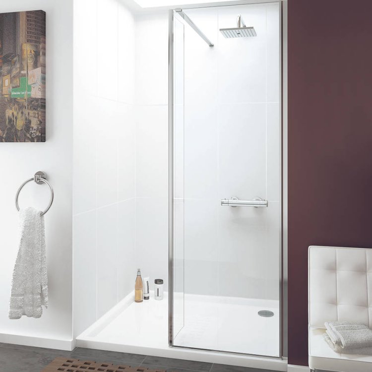 Lakes Coastline Levanzo 1000mm Walk-In 10mm Shower Panel