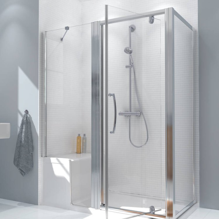 Lakes Classic Seated Shower Tray & In-Line Panel