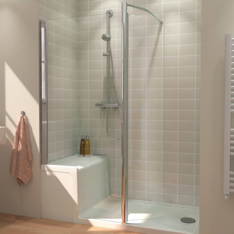 Lakes Classic Seated Shower Tray and Walk-In Enclosure (Left Hand)