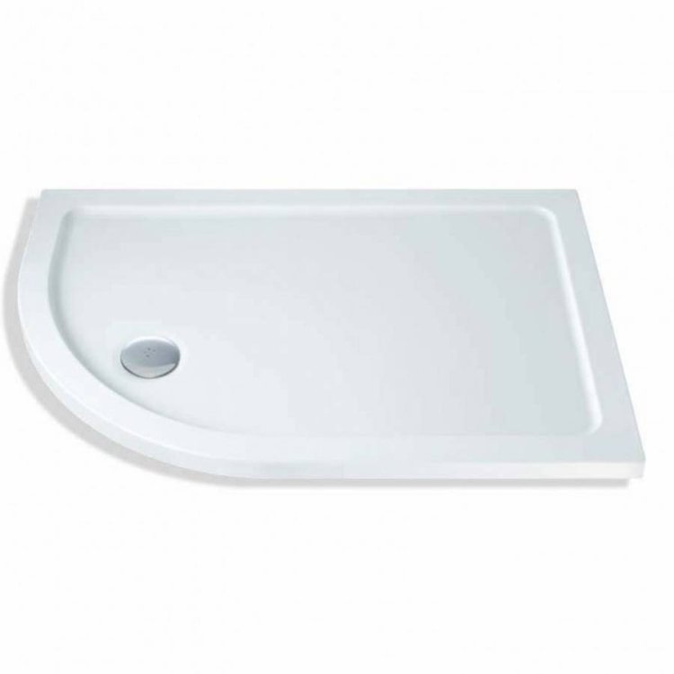 MX Elements 900 x 760mm Left Hand Offset Quadrant Flat Top Shower Tray