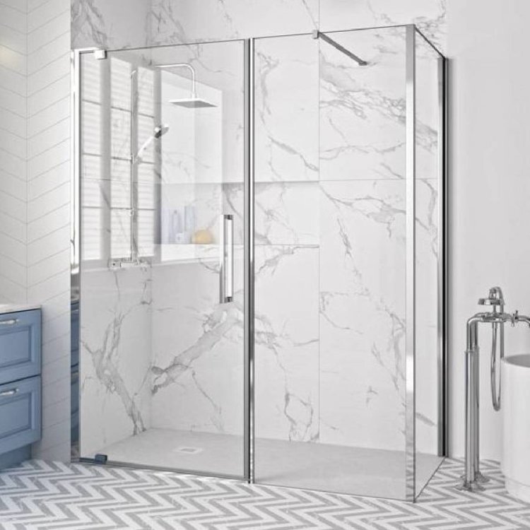 Merlyn 10 Series 1800mm Pivot Shower Door & Inline Panel