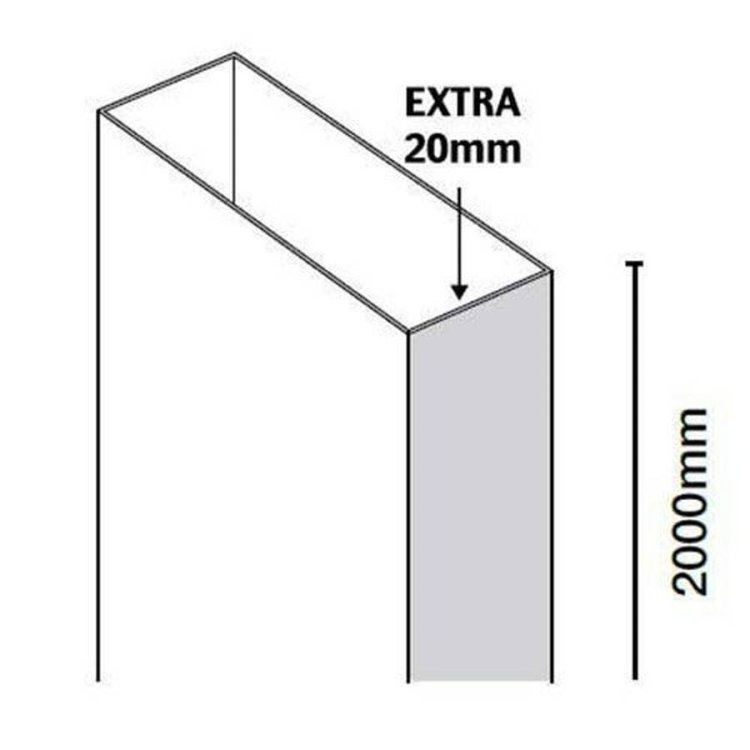 Merlyn 8 Series 20mm Frameless Extension Profile