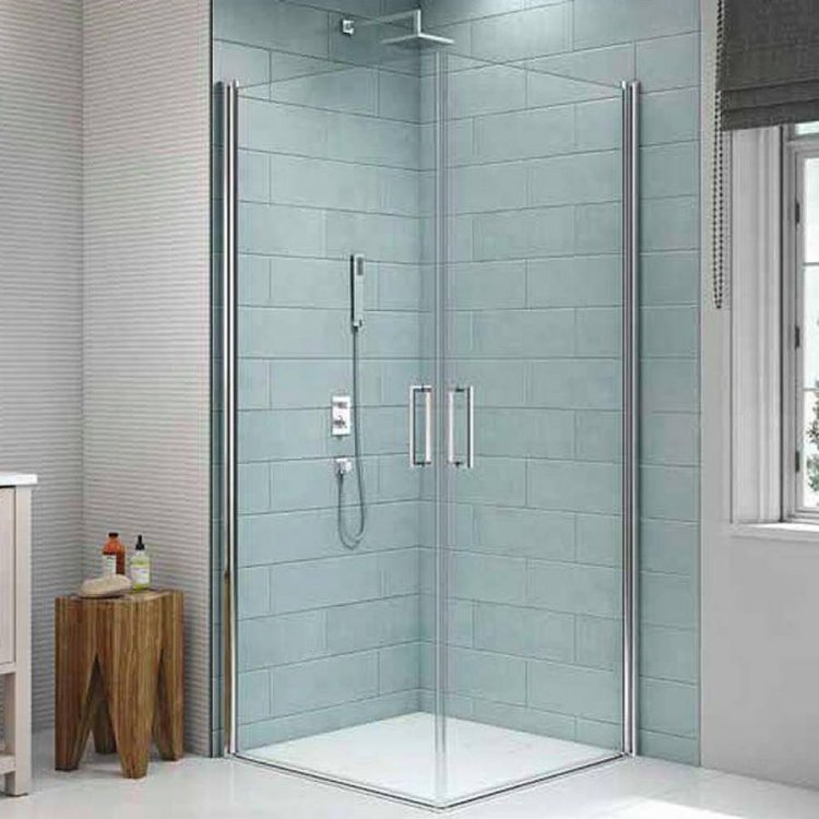 Merlyn 8 Series 760 x 760mm Frameless Double Pivot Showerwall