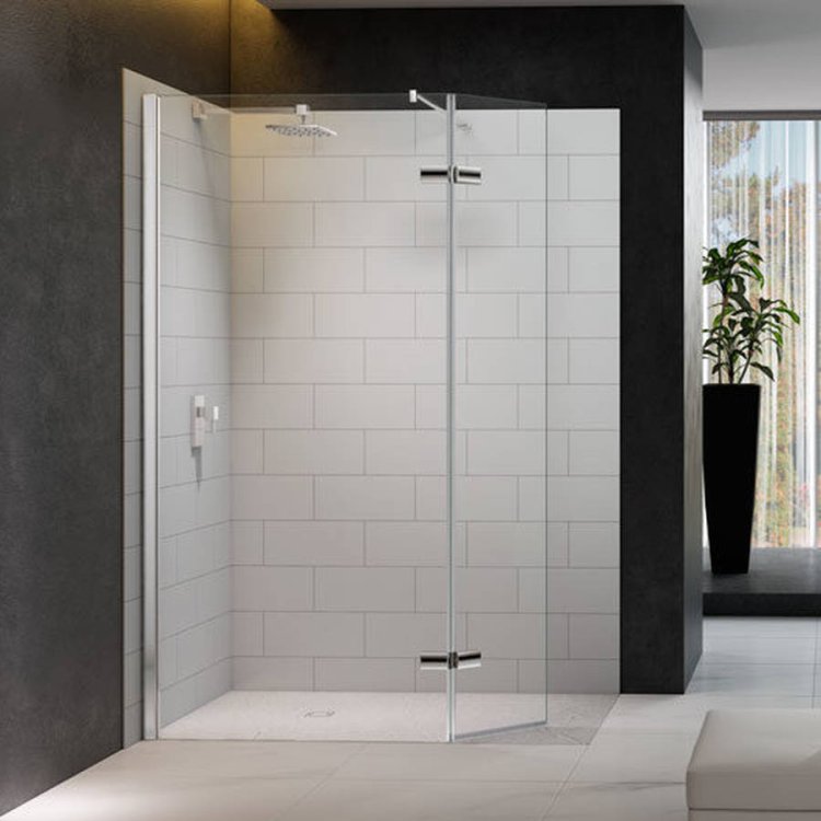 Merlyn 8 Series 1250mm Showerwall with Hinged Swivel Panel