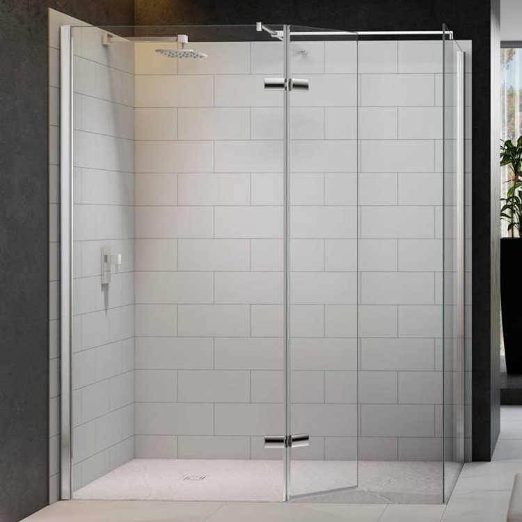 Merlyn 8 Series 1400 x 900mm Walk In Enclosure with Hinged Swivel Panel