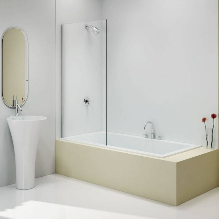 Merlyn Fixed Square Panel Bath Screen 800 x 1500mm