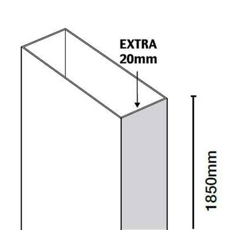 Merlyn 10 Series 20mm Quadrant Shower Door Extension Profile