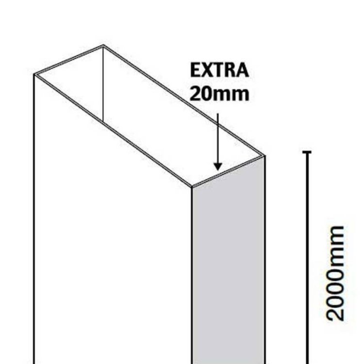 Merlyn 10 Series 20mm Pivot Door Extension Profile