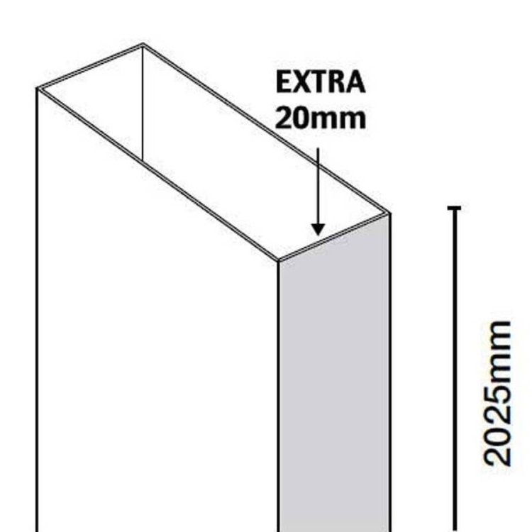 Merlyn 10 Series 20mm Pivot Hinged Side Extension Profile