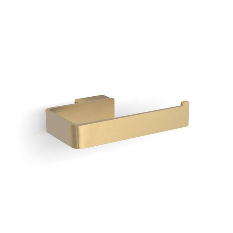 HiB Atto Brushed Brass Toilet Roll Holder