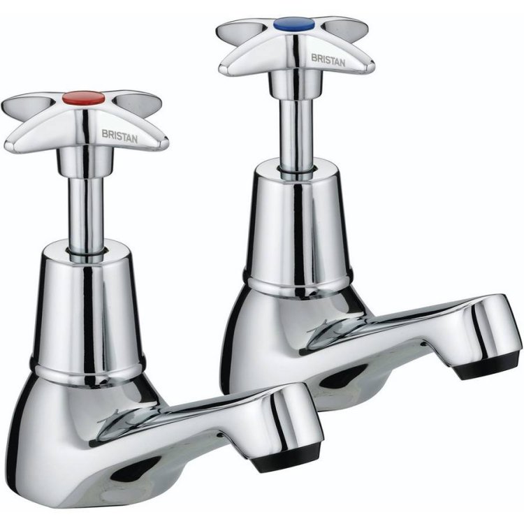 Bristan X Head Chrome Basin Taps