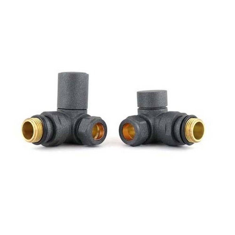 Redroom Anthracite 15mm Corner Round Valve Pack 